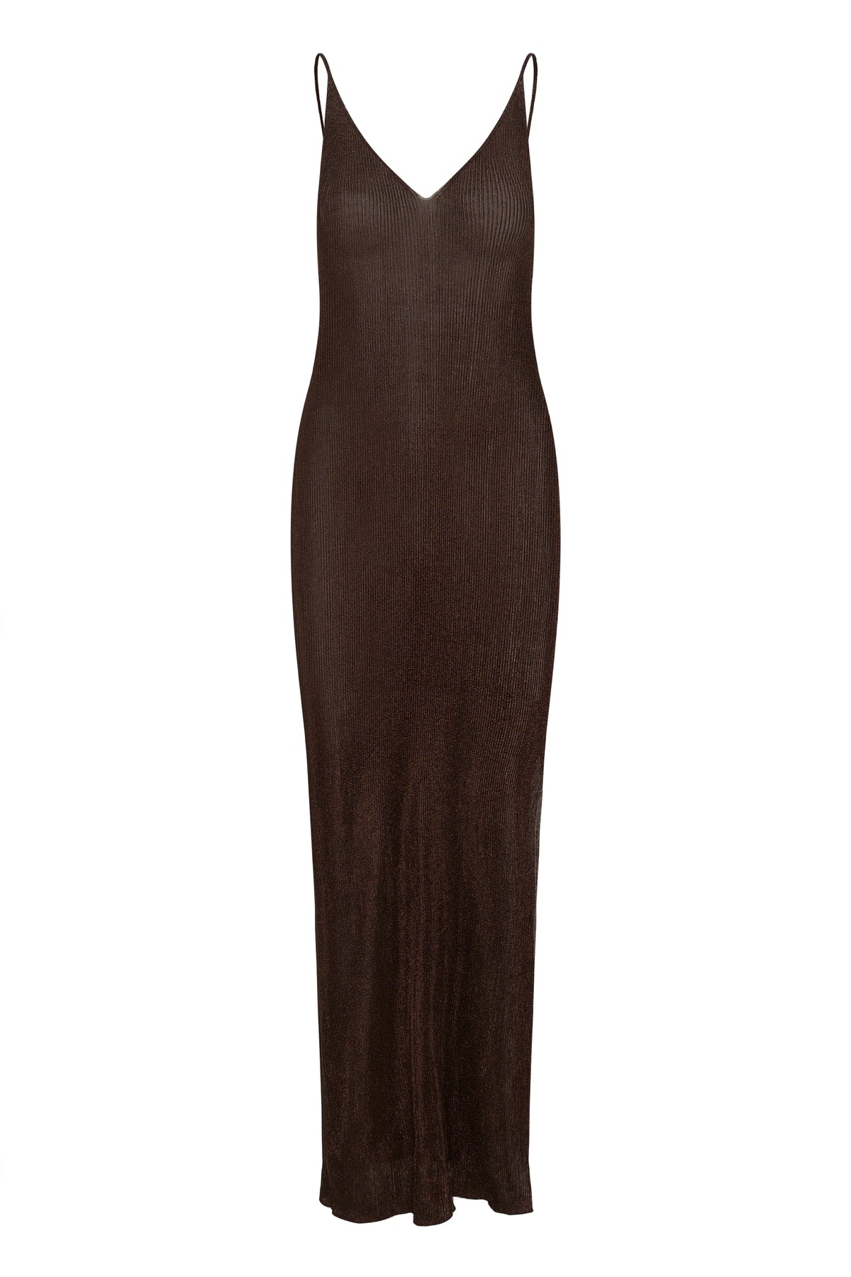 Gzsilvi Singlet Dress - Deep Brown Metallic