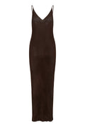 Gzsilvi Singlet Dress - Deep Brown Metallic