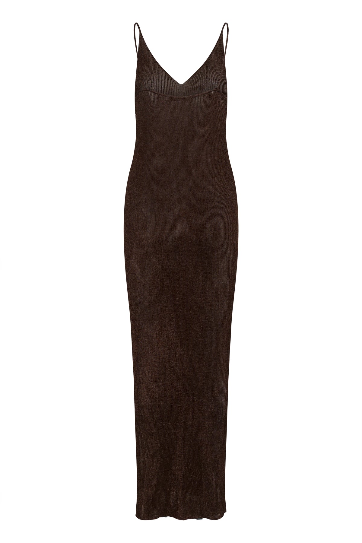 Gzsilvi Singlet Dress - Deep Brown Metallic