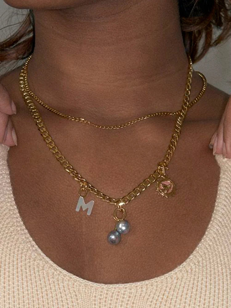 Saffi Necklace 43 - Guld