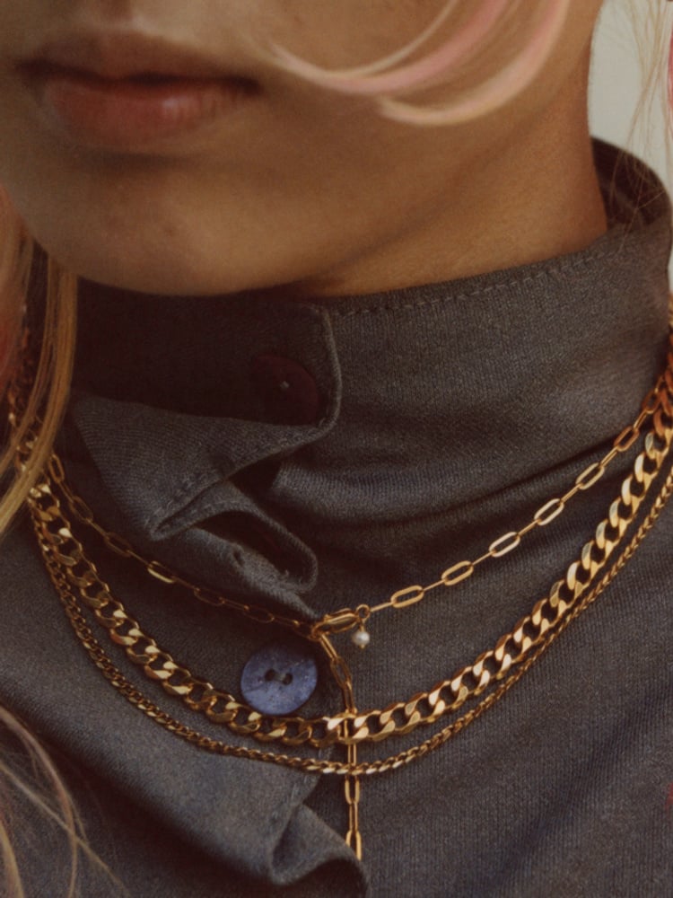 Saffi Necklace 43 - Guld