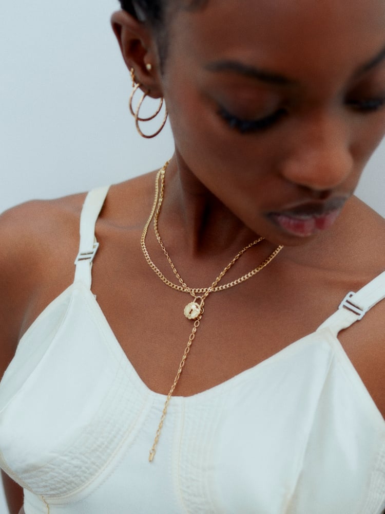 Saffi Necklace 43 - Guld