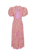 Jacquard Puffy Dress - Fuchsia Pink Comb.