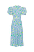 Jacquard Puffy Dress - Placid Blue Comb.