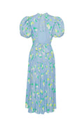 Jacquard Puffy Dress - Placid Blue Comb.