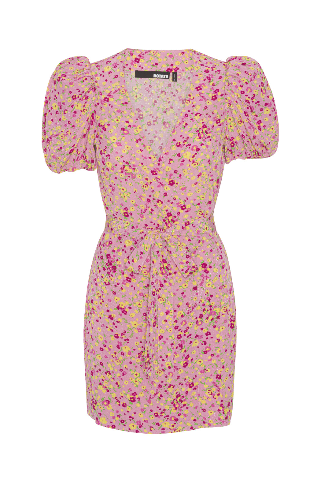 Jacquard Belted Dress - Fuchsia Pink Comb.