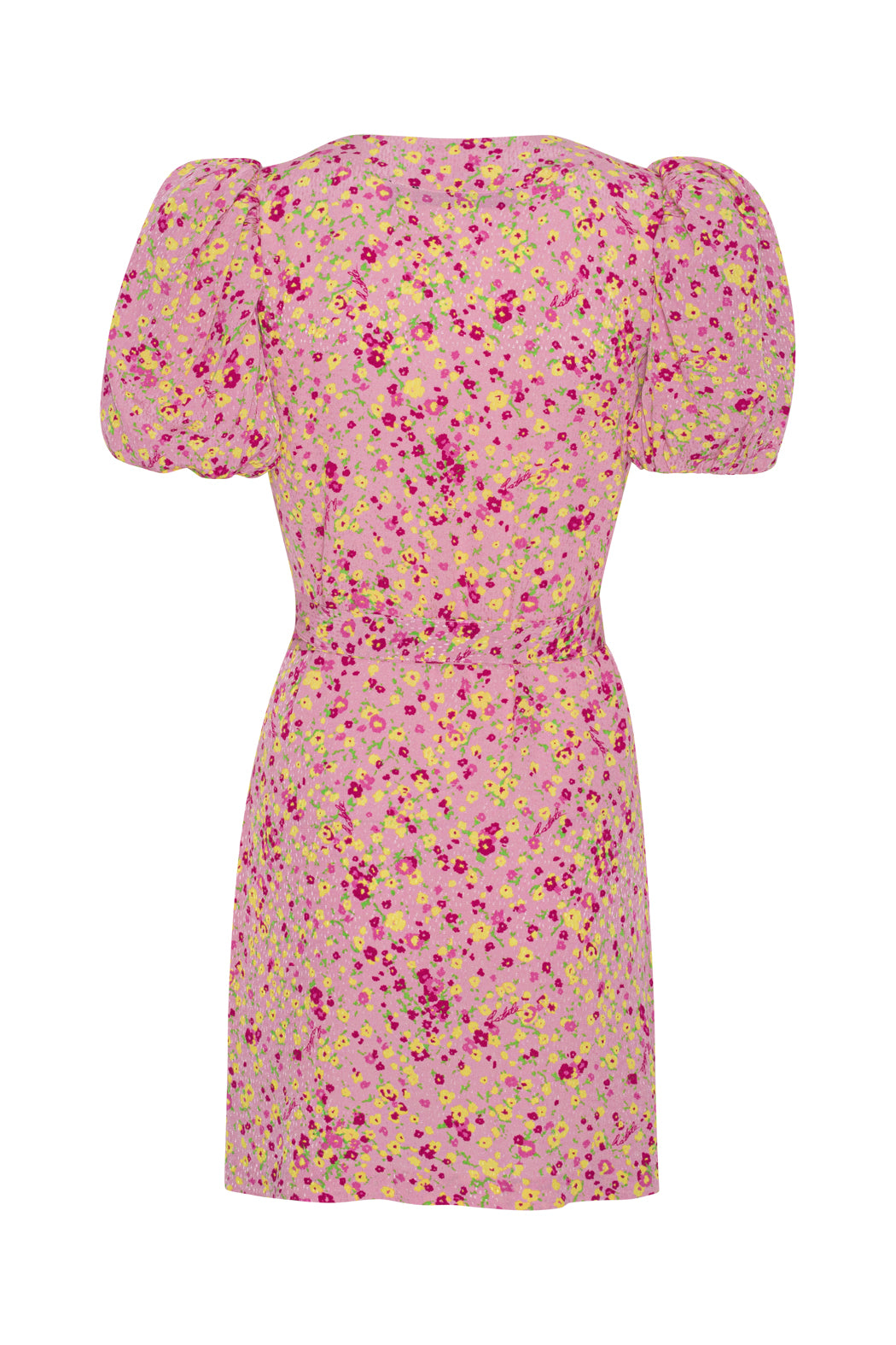 Jacquard Belted Dress - Fuchsia Pink Comb.