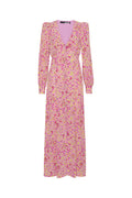 Jacquard Maxi Dress - Fuchsia Pink Comb.