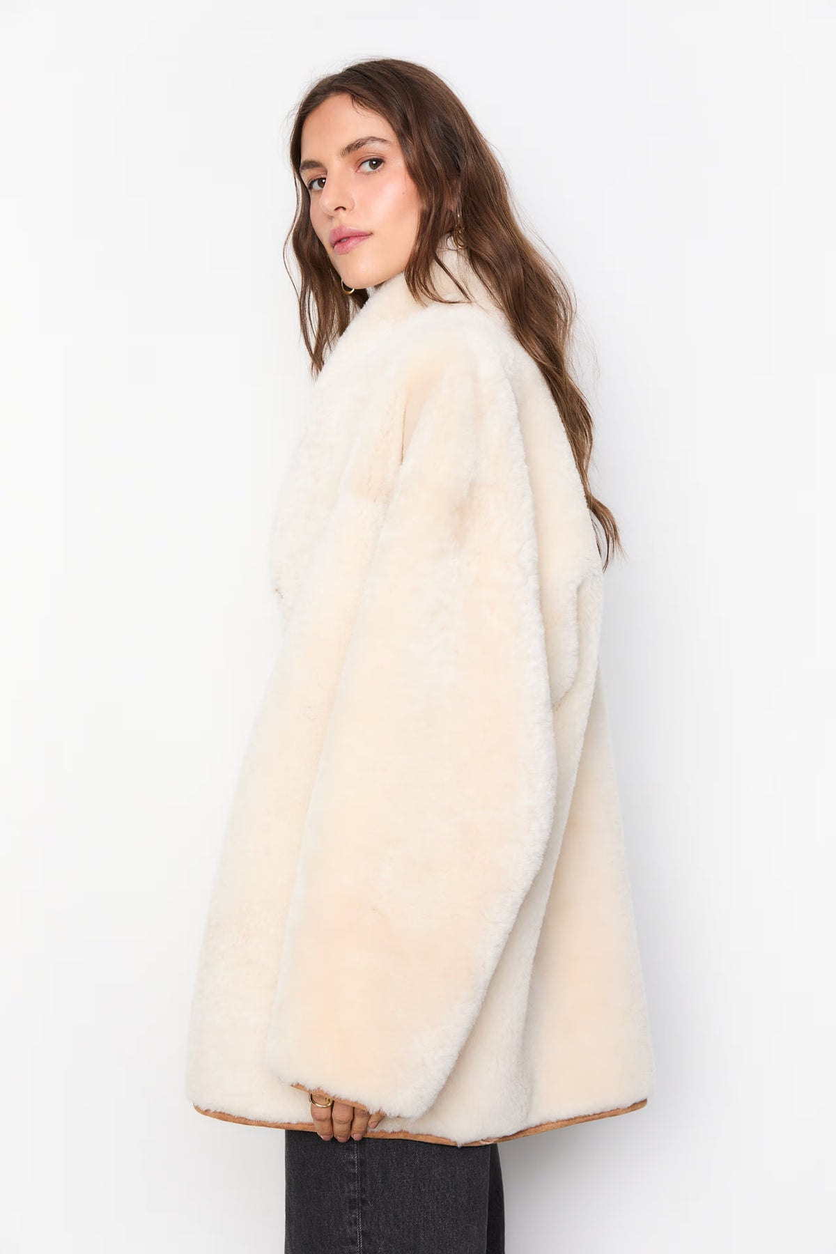 Melli Shearlingjacka - Camel Suede