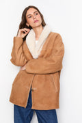 Melli Shearlingjacka - Camel Suede