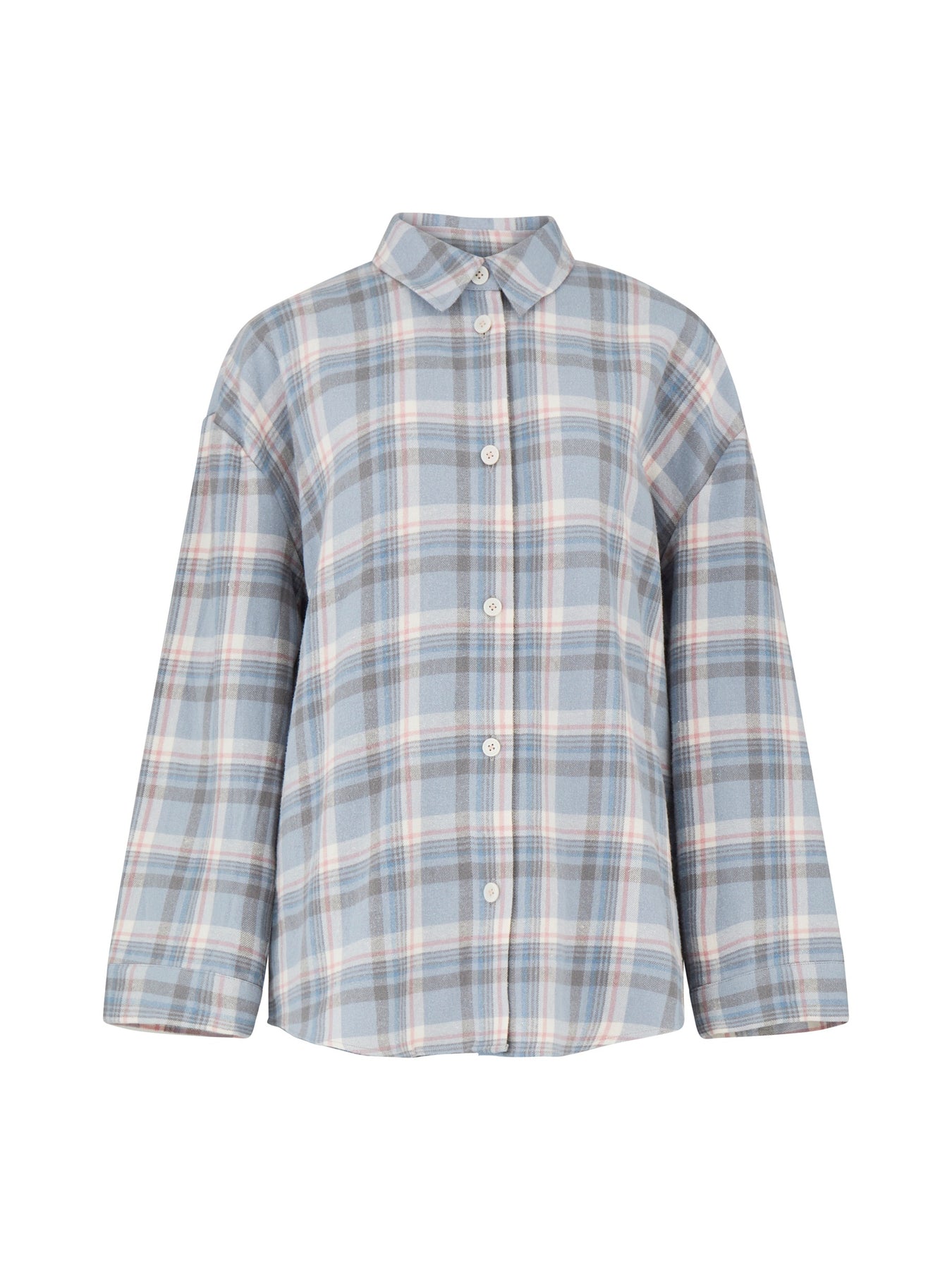 Flannel Pyjamas Set - Dusty Blue