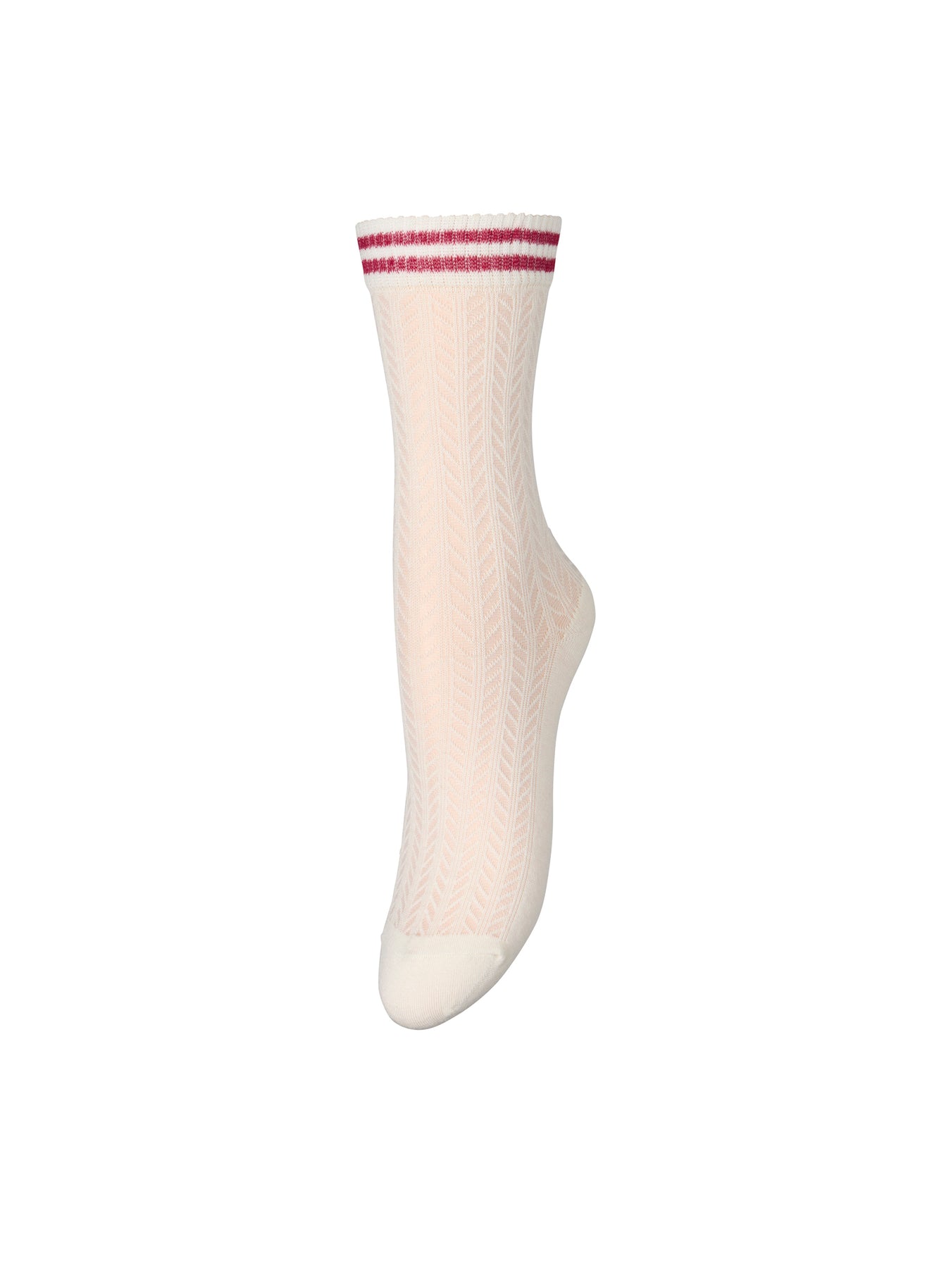 Zilla Sporty Cotta Sock - Birch White/Claret Red