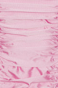 Sheer Satin Bow Dress - Cameo Pink