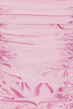 Sheer Satin Bow Dress - Cameo Pink