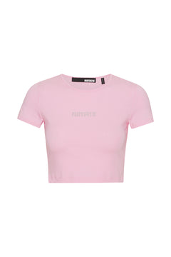 Cropped Logo T-Shirt - Orchid Pink