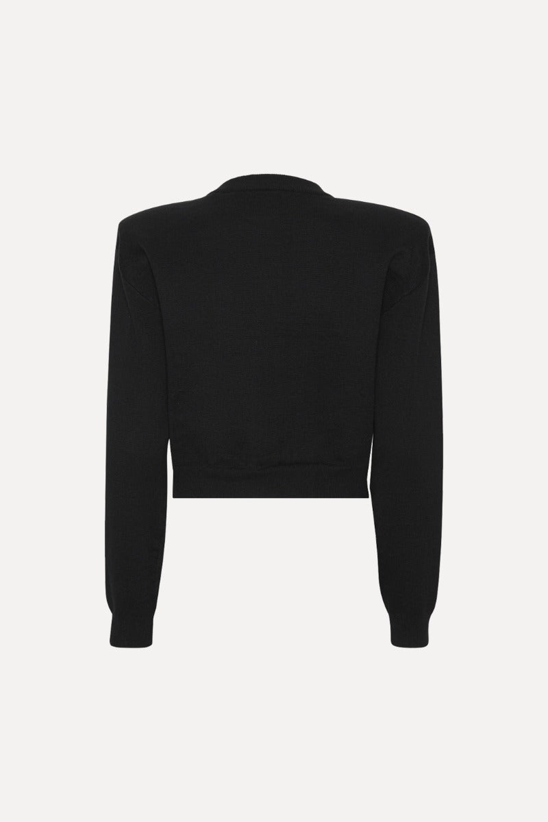Firm Knit Cardigan - Svart
