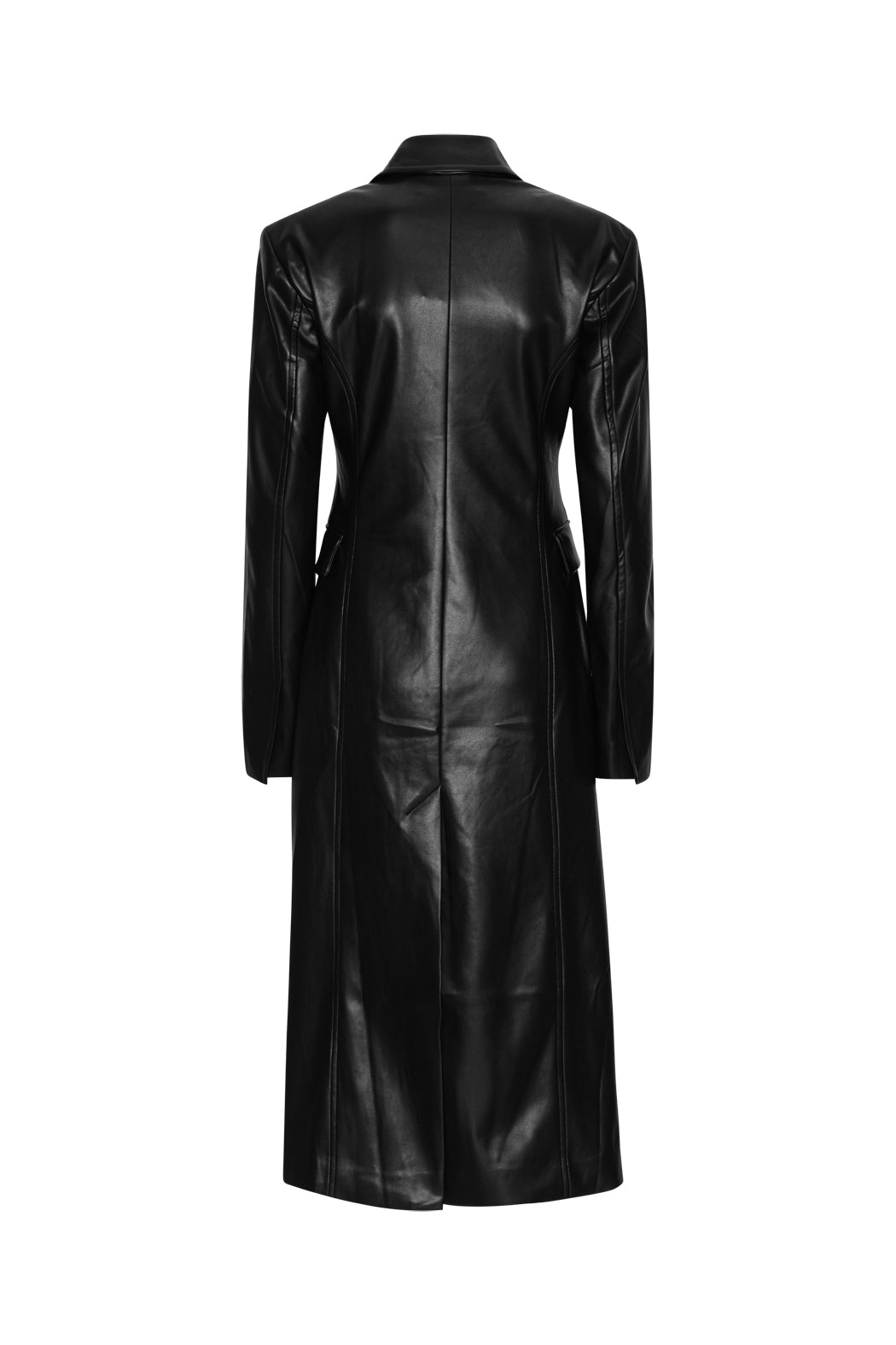 Embellished Button Coat - Black