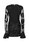 3D Mesh Tight Mini Dress - Svart