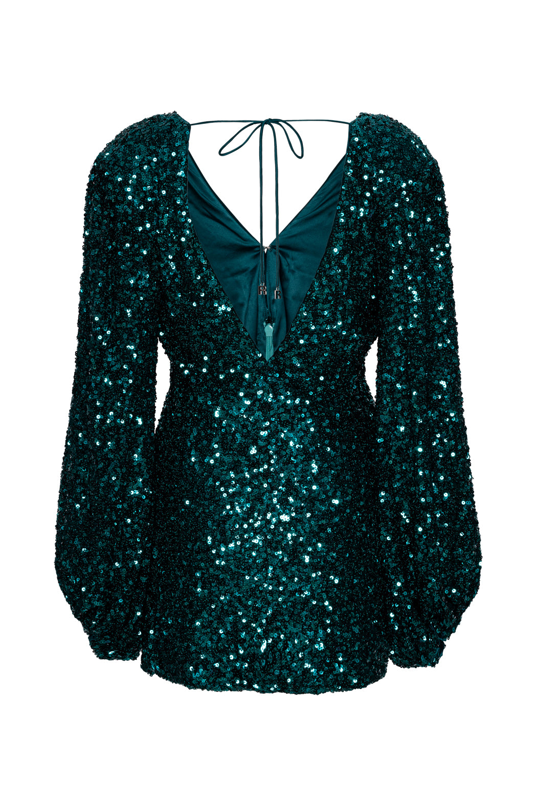 Sequins Mini Flowy Dress - Sea Moss