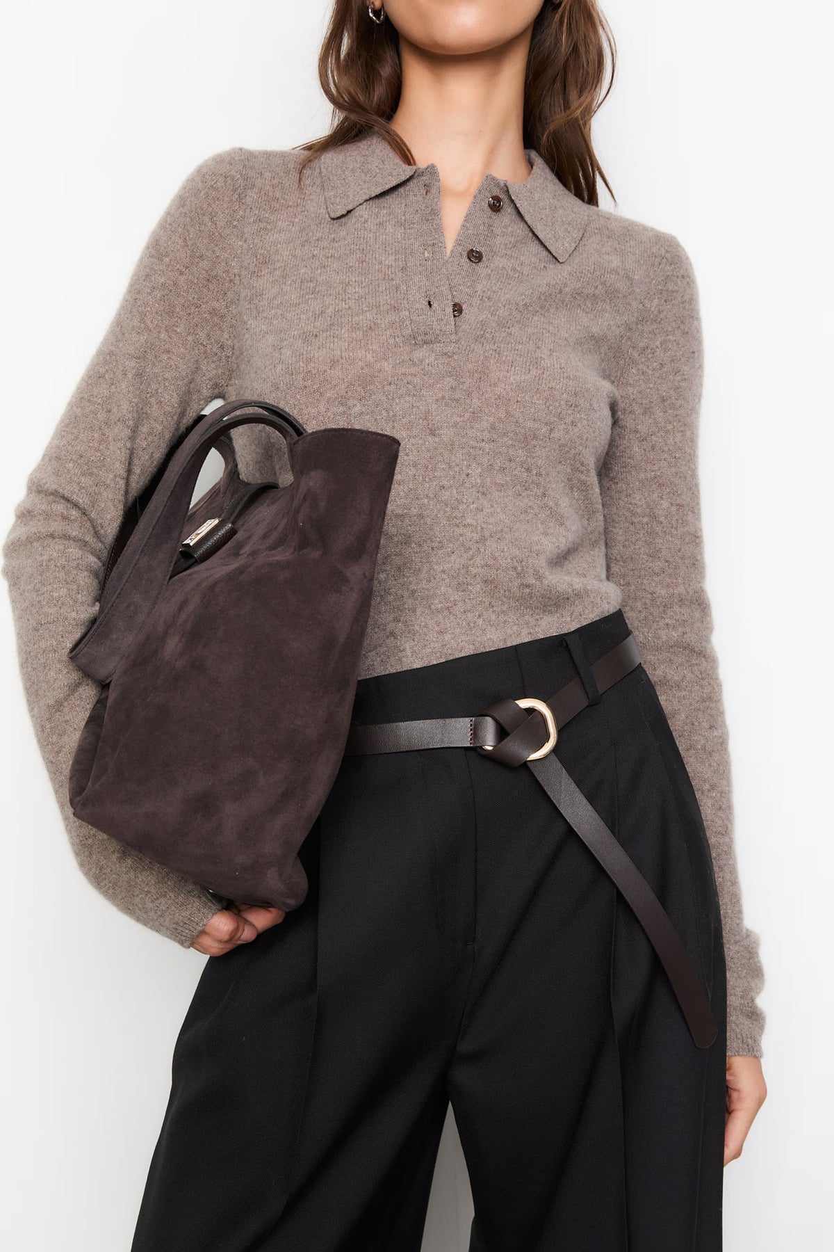 Jolanda Knit - Dark Taupe Melange