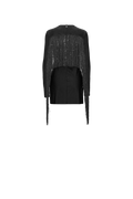 Sequin Fringe Mini Dress - Black