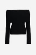 Yvonne Off-Shoulder Knit - Svart