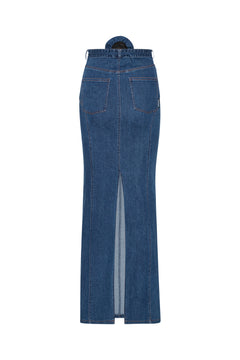 Stretchy Maxi Skirt - Orion Blue