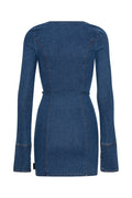 Stretchy Scoop Neck Dress - Orion Blue