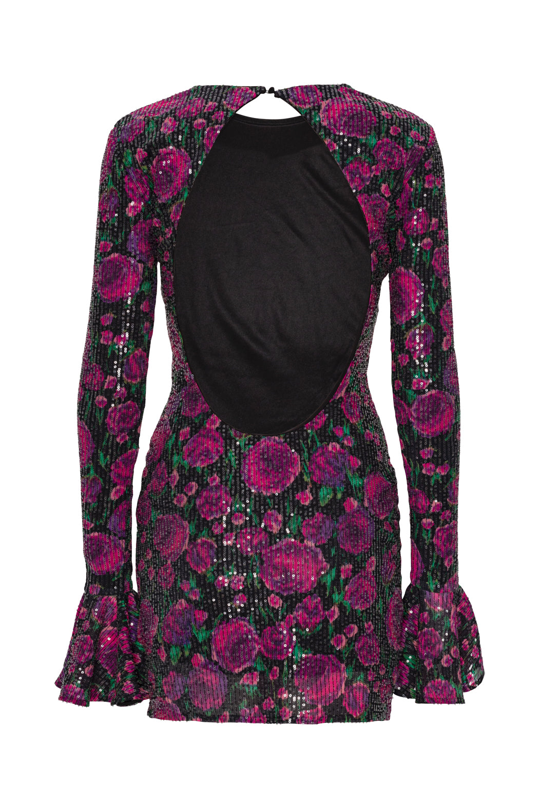 Sequins Open Back Dress - Bold Rose/Tap Shoe