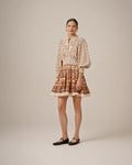 Cotton Slub Mini Dress - Paisley