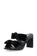 Biacherry Bow Mule Patent Velvet - Black