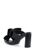 Biacherry Bow Mule Patent Velvet - Black
