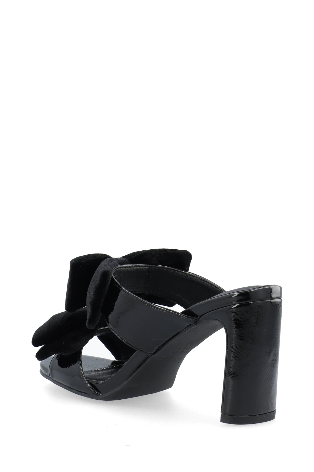 Biacherry Bow Mule Patent Velvet - Black