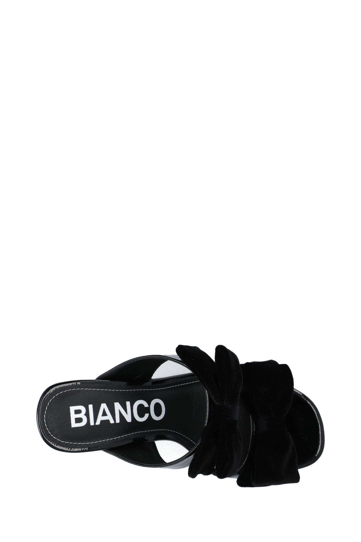 Biacherry Bow Mule Patent Velvet - Black