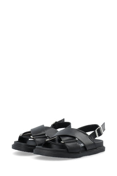 Biaoslo Cross Sandal Faux Leather - Black