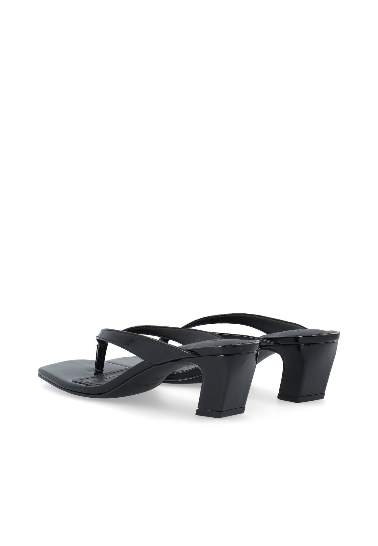 Biaspice Toe Post Faux Leather - Svart Lack