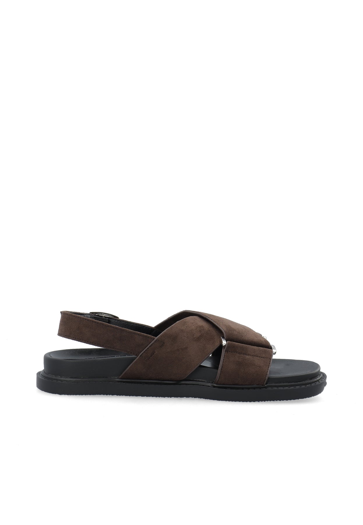 Biaoslo Cross Sandal Faux Suede - Brown