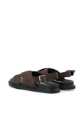 Biaoslo Cross Sandal Faux Suede - Brown