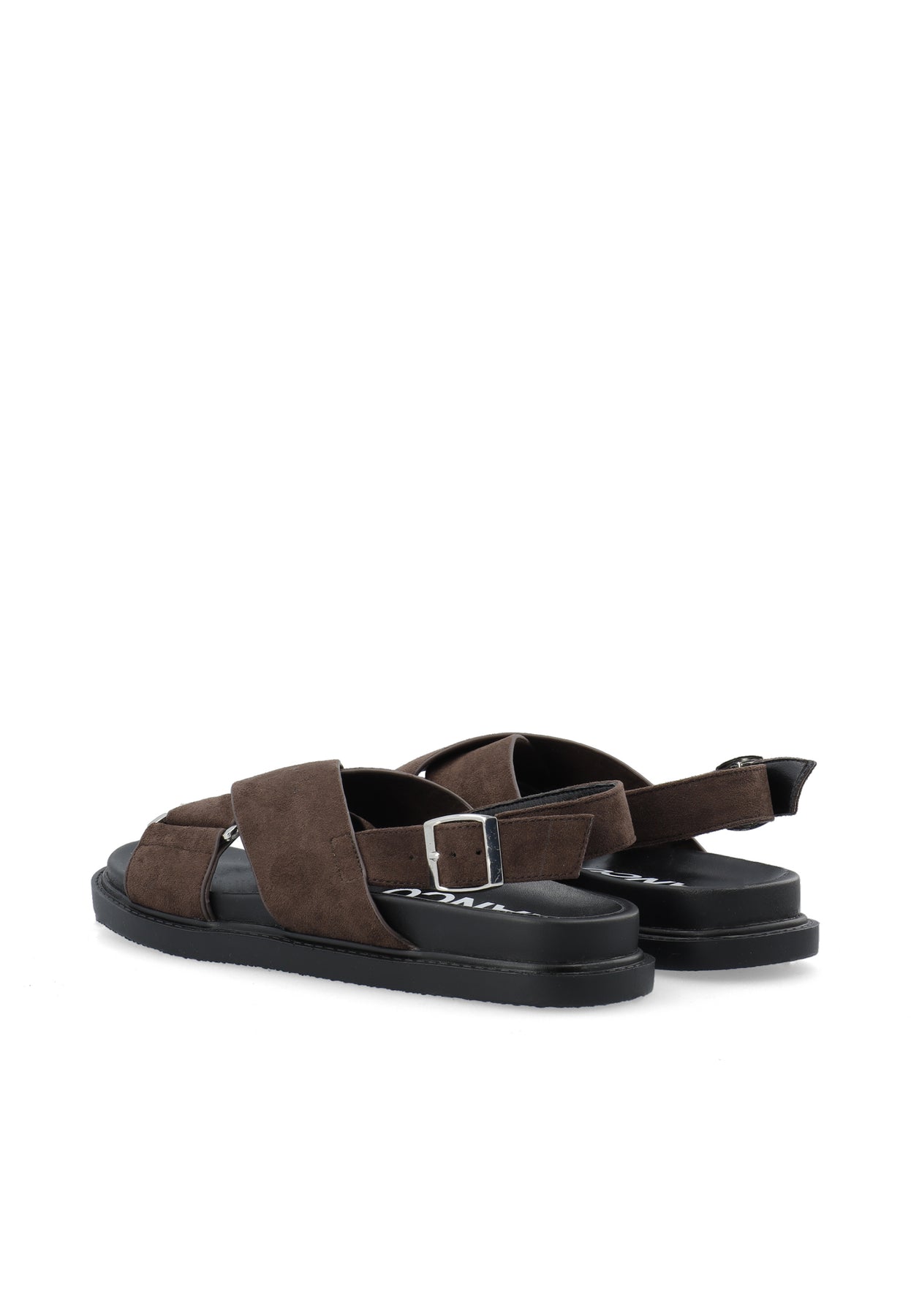 Biaoslo Cross Sandal Faux Suede - Brown