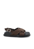 Biaoslo Cross Sandal Faux Suede - Brown