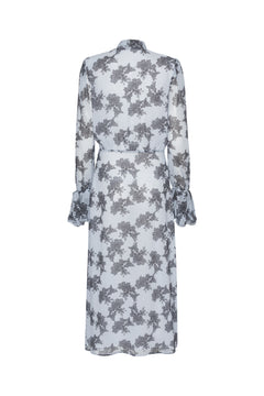 Chiffon Bow Midi Dress - Delicate Lace + Rock Ridge Comb.