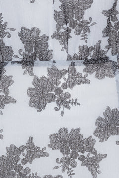 Chiffon Bow Midi Dress - Delicate Lace + Rock Ridge Comb.