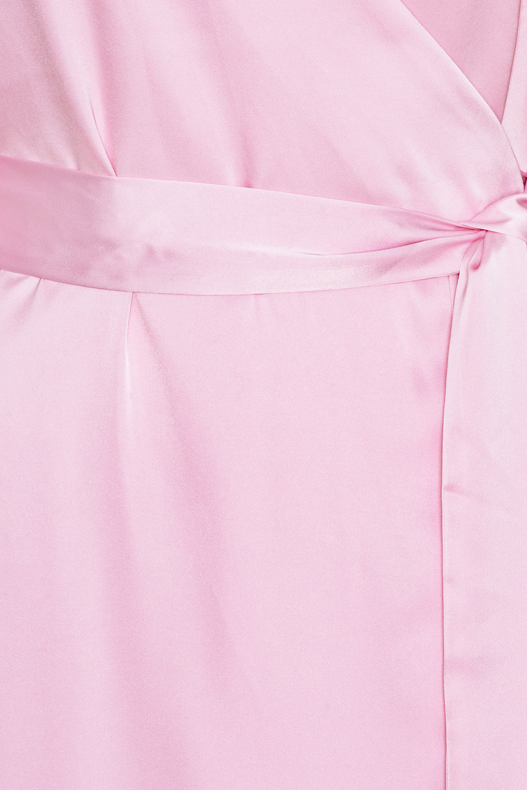 Satin Midi Wrap Dress - Blushing Bride