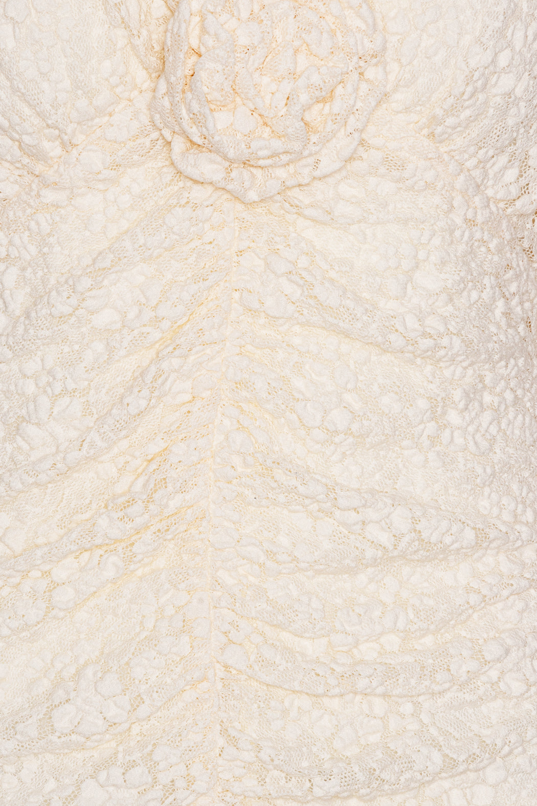 Lace Mini Dress V-Neck - Egret