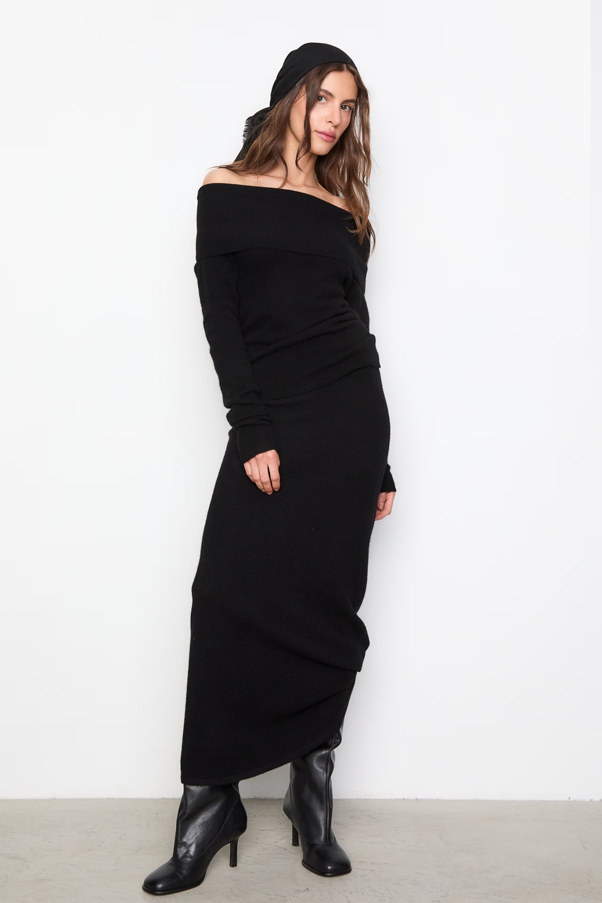 Jana Knit Skirt - Svart