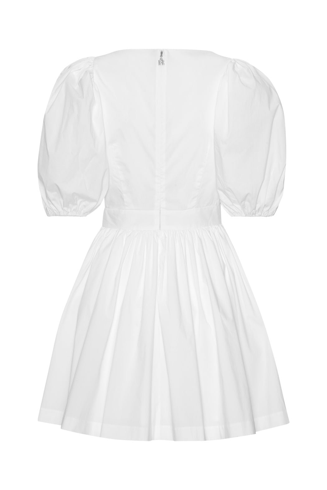 Puff Sleeve Mini Dress - Bright White