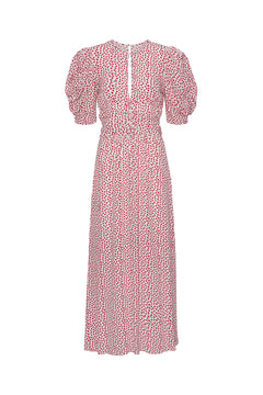 Printed Maxi Flowy Dress - Happy Hearts + Bright
White Comb