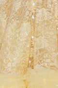 Sequins Mini Ruffle Dress - Italian Straw