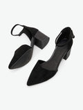 Biadevived Pump Micro Suede Glitter Heel - Black