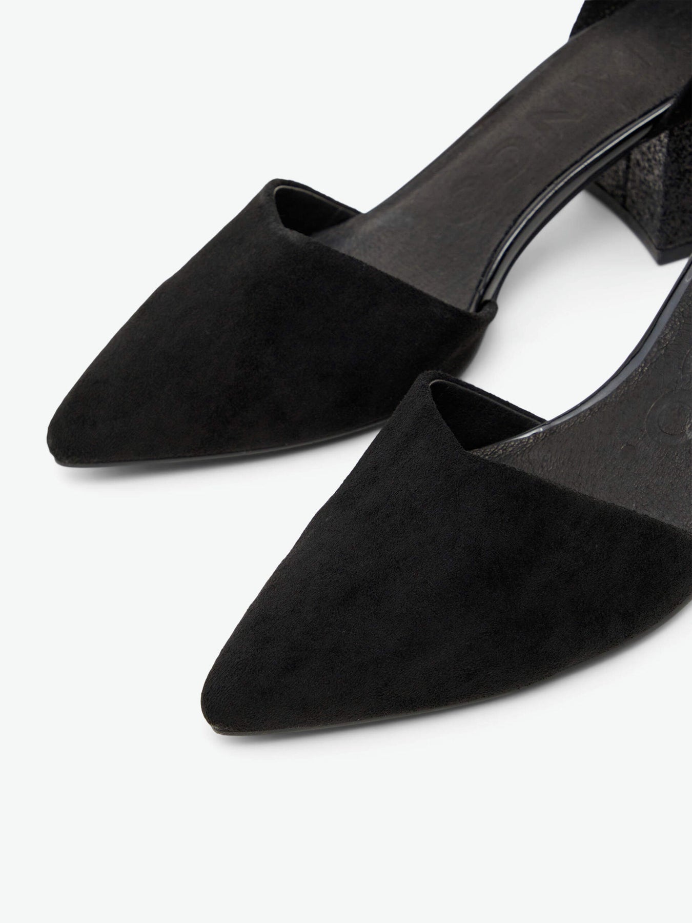 Biadevived Pump Micro Suede Glitter Heel - Black
